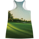 Golf Course Print Women's Racerback Tank Top