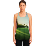 Golf Course Print Women's Racerback Tank Top