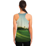 Golf Course Print Women's Racerback Tank Top