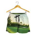 Golf Course Print Women's Shorts