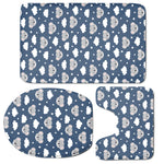 Good Night Koala Pattern Print 3 Piece Bath Mat Set