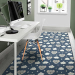 Good Night Koala Pattern Print Area Rug