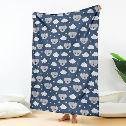 Good Night Koala Pattern Print Blanket