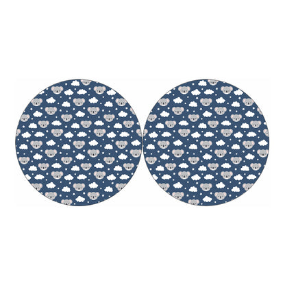Good Night Koala Pattern Print Car Coasters