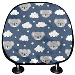 Good Night Koala Pattern Print Car Headrest Covers