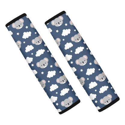Good Night Koala Pattern Print Car Seat Belt Covers