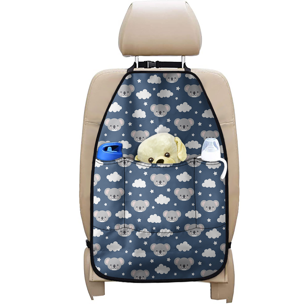Good Night Koala Pattern Print Car Seat Organizers