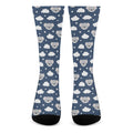 Good Night Koala Pattern Print Crew Socks