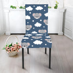 Good Night Koala Pattern Print Dining Chair Slipcover