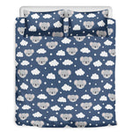 Good Night Koala Pattern Print Duvet Cover Bedding Set
