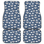 Good Night Koala Pattern Print Front and Back Car Floor Mats