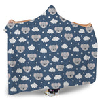 Good Night Koala Pattern Print Hooded Blanket