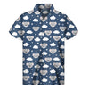 Good Night Koala Pattern Print Men's Short Sleeve Shirt