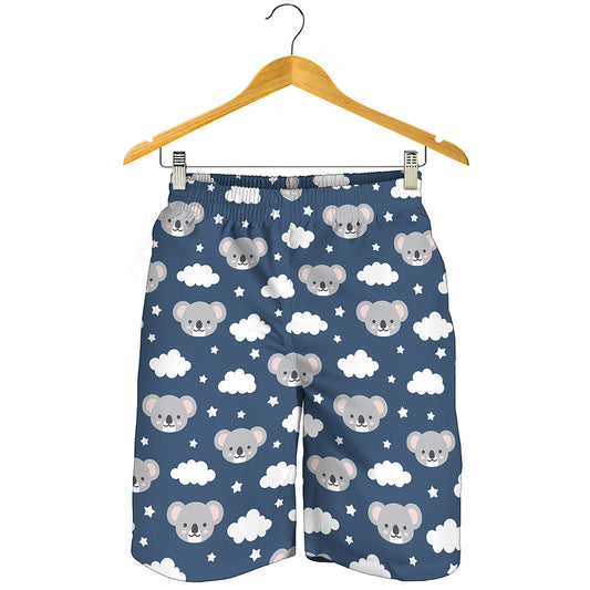 Good Night Koala Pattern Print Men's Shorts