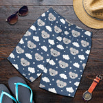 Good Night Koala Pattern Print Men's Shorts