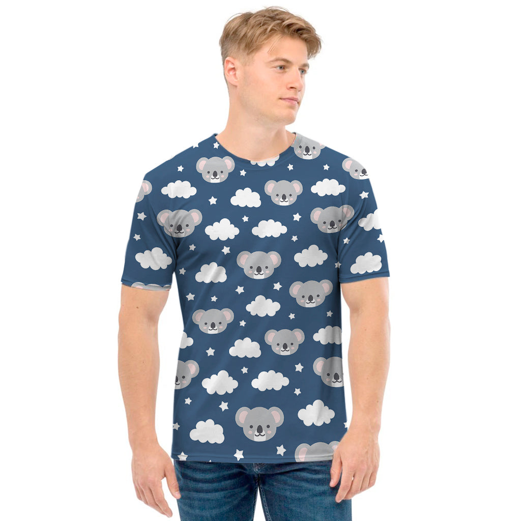 Good Night Koala Pattern Print Men's T-Shirt