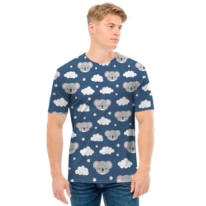 Good Night Koala Pattern Print Men's T-Shirt