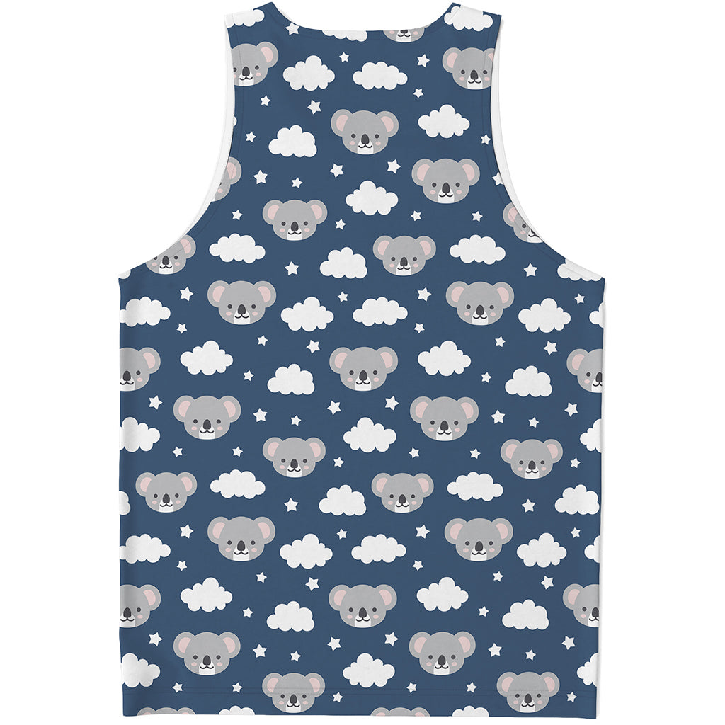 Good Night Koala Pattern Print Men's Tank Top