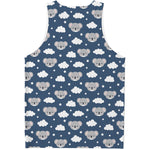 Good Night Koala Pattern Print Men's Tank Top