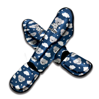 Good Night Koala Pattern Print Muay Thai Shin Guard