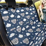 Good Night Koala Pattern Print Pet Car Back Seat Cover