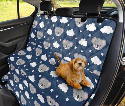Good Night Koala Pattern Print Pet Car Back Seat Cover