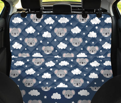 Good Night Koala Pattern Print Pet Car Back Seat Cover