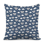 Good Night Koala Pattern Print Pillow Cover