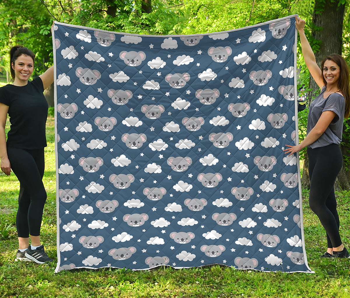 Good Night Koala Pattern Print Quilt