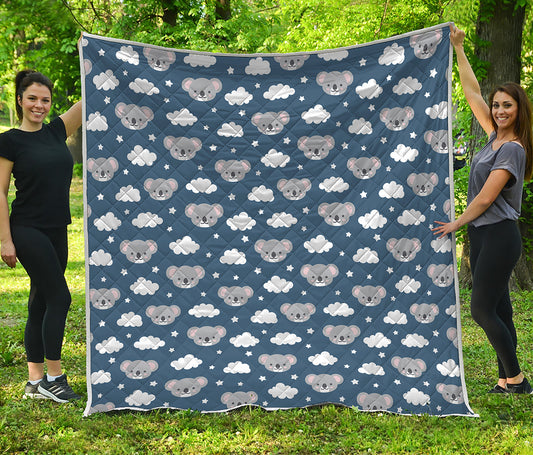 Good Night Koala Pattern Print Quilt