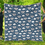 Good Night Koala Pattern Print Quilt