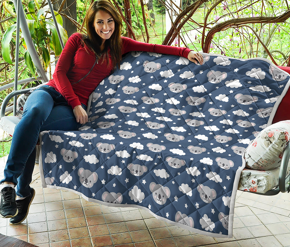 Good Night Koala Pattern Print Quilt