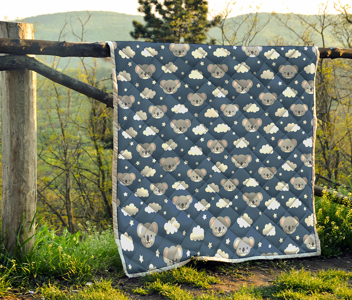 Good Night Koala Pattern Print Quilt