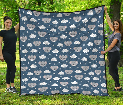 Good Night Koala Pattern Print Quilt