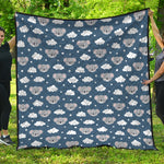 Good Night Koala Pattern Print Quilt