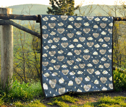 Good Night Koala Pattern Print Quilt
