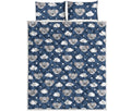 Good Night Koala Pattern Print Quilt Bed Set