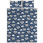 Good Night Koala Pattern Print Quilt Bed Set
