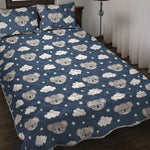 Good Night Koala Pattern Print Quilt Bed Set