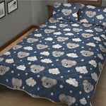 Good Night Koala Pattern Print Quilt Bed Set