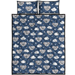 Good Night Koala Pattern Print Quilt Bed Set
