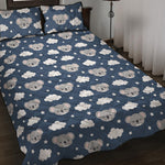 Good Night Koala Pattern Print Quilt Bed Set