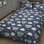 Good Night Koala Pattern Print Quilt Bed Set