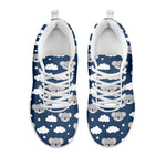 Good Night Koala Pattern Print White Sneakers