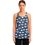 Good Night Koala Pattern Print Women's Racerback Tank Top