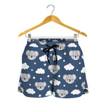 Good Night Koala Pattern Print Women's Shorts