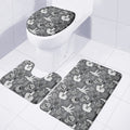 Gothic Wicca Curse Print 3 Piece Bath Mat Set