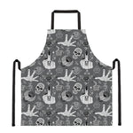 Gothic Wicca Curse Print Apron