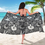 Gothic Wicca Curse Print Beach Sarong Wrap