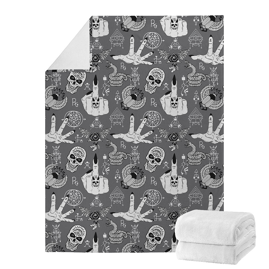 Gothic Wicca Curse Print Blanket